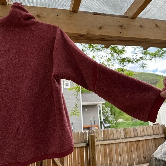 Nike Therma Funnel Neck Sweatshirt Fleece Pullover Large Burgundy Mauve - Picture 6 of 16